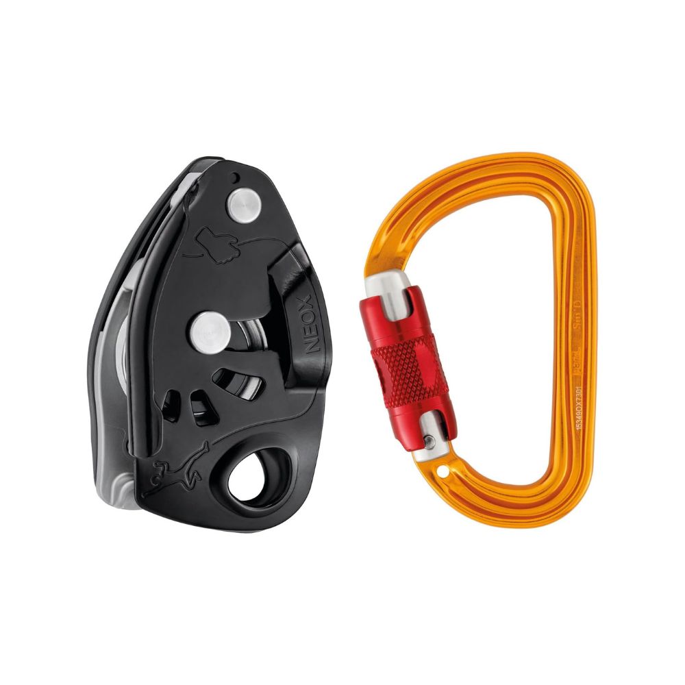 PETZL NEOX Belay Device with Cam-Assisted Blocking, 235g, 8.5-11mm Rope Compatibility