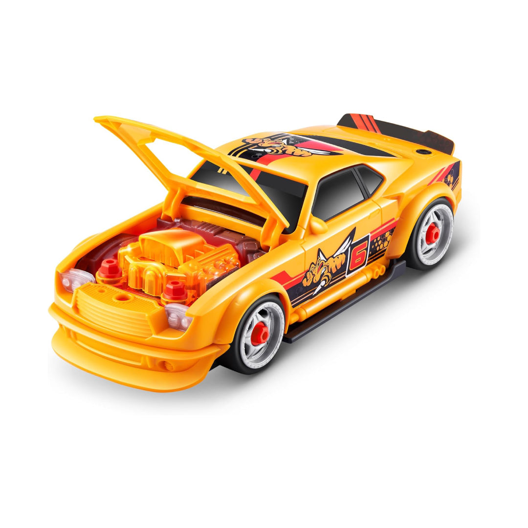 Zuru Metal Machines Speed Heroes Red – Buildable Race Car Toy with 20+ Surprises