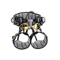 SEQUOIA SRT tree climbing harness with gated carabiners and padded support
