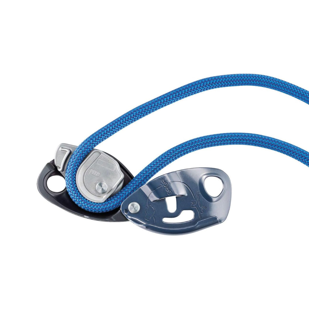 petzl neox belay device with cam-assisted blocking​