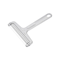 Close-up view of Westmark Germany stainless steel wire cheese slicer in silver finish showing durable construction and fine slicing wire for even cheese cuts.